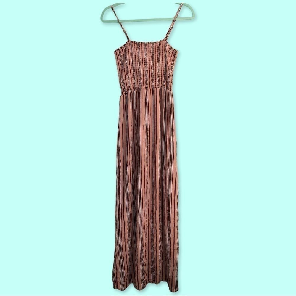 Ambiance Brand Summer Maxi Dress Peach/Multi M